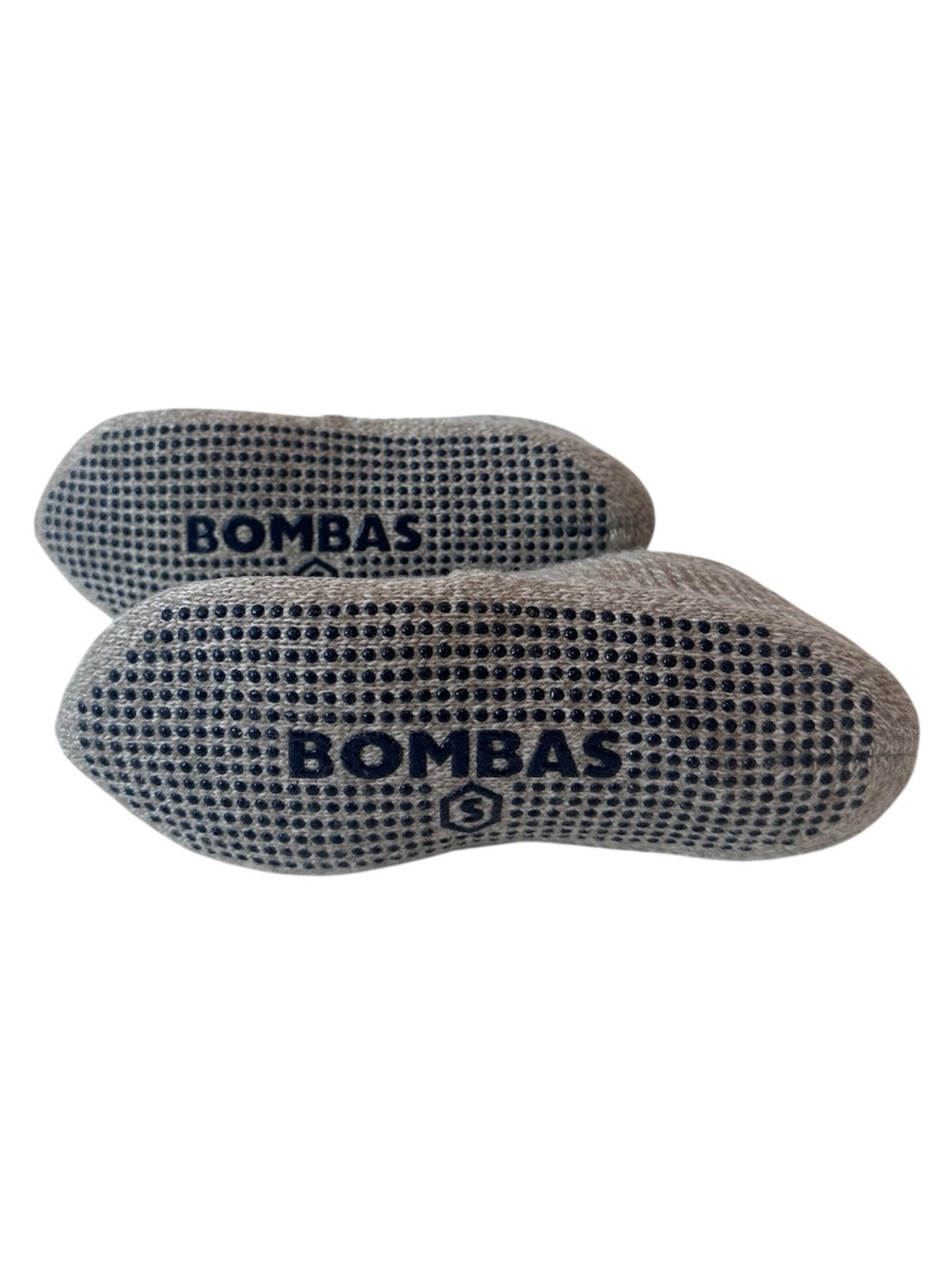Bombas Women's Gripper Slipper Non-Slip Knit Slippers Taupe Small (S) 7-8.5